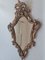 Antique Carved Wood Ornamental Cornucopia Wall Mirror, 1940s, Image 3