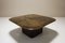Coffee Table in Wood and Brown-Gold Marble, Italy, 1960s 1
