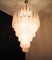 Large Vintage Italian Murano Glass Chandelier with 85 Glass Pink Petals Drop, 1990, Image 8