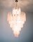 Large Vintage Italian Murano Glass Chandelier with 85 Glass Pink Petals Drop, 1990, Image 7