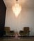 Large Vintage Italian Murano Glass Chandelier with 85 Glass Pink Petals Drop, 1990, Image 14