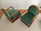 Art Deco Sessel aus Holz & Mohair Samt, 2er Set 5