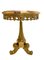Round Brass Side Table with Onyx Marble Table Top, 1970s 1