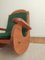 Scandinavian Rocking Chair in Wood and Mohair Velvet, Image 5