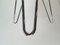 Taburete trípode mullido con patas de horquilla de acero cromado, años 50, Imagen 9