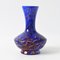 Blue and Red Spatter Glass Vase from Wilhelm Kralik, 1920s, Image 1