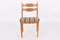 Eichenholz Stühle aus gestreifter Alms Wolle von Henning Kjærnulf für EG-Möbel, 1970er, 4 . Set 2