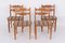 Oak Chairs in Striped Alms Wool by Henning Kjærnulf for EG-Möbel, 1970s, Set of 4 3