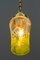 Lámpara colgante Art Déco con vidrio antiguo original, Viena, años 20, Imagen 8