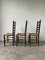 Rustic Oak Straw Chairs, 1890s, Set of 3 29