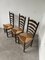 Rustic Oak Straw Chairs, 1890s, Set of 3 22