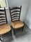 Rustic Oak Straw Chairs, 1890s, Set of 3 17