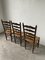 Rustic Oak Straw Chairs, 1890s, Set of 3 24