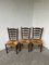 Rustic Oak Straw Chairs, 1890s, Set of 3 7