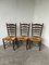 Rustic Oak Straw Chairs, 1890s, Set of 3 10