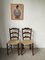 Rustic Oak Straw Chairs, 1890s, Set of 2 24
