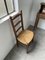 Rustic Oak Straw Chair, 1950s 3