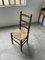 Rustic Oak Straw Chair, 1950s 1