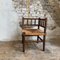 Antique French Corner Chair in Turned Wood and Straw Seat, 1890s, Image 7