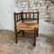 Antique French Corner Chair in Turned Wood and Straw Seat, 1890s 2