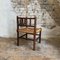 Antique French Corner Chair in Turned Wood and Straw Seat, 1890s, Image 4