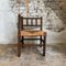 Antique French Corner Chair in Turned Wood and Straw Seat, 1890s 1