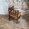 Antique French Corner Chair in Turned Wood and Straw Seat, 1890s, Image 5