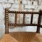 Antique French Corner Chair in Turned Wood and Straw Seat, 1890s 8