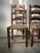 Rustic Handcrafted Oak Chairs, 1890s, Set of 4 16