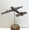 Handmade Oak Hercules C-130 Airplane on Stand, 1950s 3