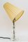 Glass Table Lamp with Chrome Parts and Fabric Shade, Vienna, 1960s 5