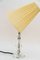 Glass Table Lamp with Chrome Parts and Fabric Shade, Vienna, 1960s, Image 3