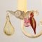 Wall Lamps with Colored Murano Glass Pendants in Ivory Structure, Italy, Set of 2 9