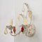 Wandlampen mit Farbigen Muranoglas Hängen in Elfenbein Struktur, Italien, 2er Set 4
