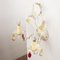 Wandlampen mit Farbigen Muranoglas Hängen in Elfenbein Struktur, Italien, 2er Set 3