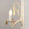 Wandlampen mit Farbigen Muranoglas Hängen in Elfenbein & Weißer Struktur, Italien, 2er Set 6