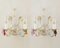 Wandlampen mit Farbigen Muranoglas Hängen in Elfenbein & Weißer Struktur, Italien, 2er Set 2