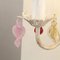 Wandlampen mit Farbigen Muranoglas Hängen in Elfenbein & Weißer Struktur, Italien, 2er Set 10