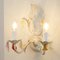 Wall Lamps with Colored Murano Glass Pendants in Ivory and White Structure, Italy, Set of 2 5