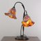 Tischlampe mit Tassen aus Muranoglas mit Struktur aus mehrfarbigem Murrine & dunklem Messing, Italien 3