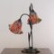 Tischlampe mit Tassen aus Muranoglas mit Struktur aus mehrfarbigem Murrine & dunklem Messing, Italien 4