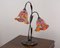 Lámpara de mesa con copas de cristal de Murano con estructura de latón oscuro y murrino multicolor, Italia, Imagen 8