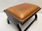 Vintage Wood and Leather Footstool or Ottoman, 1980s 5