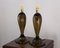 Tischlampen aus Mokafarbenem mundgeblasenem Muranoglas, Italien, 1980er, 2er Set 6