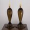 Table Lamps in Moka Colored Murano Blown Glass, Italy, 1980s, Set of 2 2