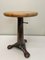 Stool in Cast Iron and Wood from Singer, 1930s, Image 1