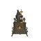 Antique French Marble Bronze and Porcelain Table Clock with the Queen and a Cross, Image 8