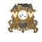 Reloj de mesa francés antiguo de bronce y porcelana de mármol con la reina y una cruz, Imagen 2