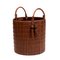 Paraty Indochina Croco Woven Leather Basket by Elisa Atheniense Home 1