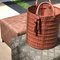 Paraty Indochina Croco Woven Leather Basket by Elisa Atheniense Home, Image 3